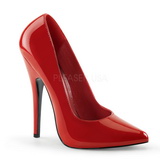 Red Shiny 15 cm DOMINA-420 Pumps High Heels for Men