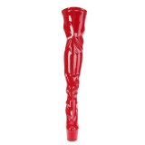 Red Shiny 18 cm ADORE-3000 High Heeled Overknee Boots