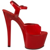 Red Shiny 18 cm Pleaser SKY-309 High Heels Platform