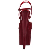 Red Shiny 20 cm Pleaser FLAMINGO-809 High Heels Platform