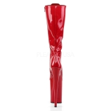 Red Shiny 23 cm Pleaser INFINITY-2020 Platform Knee Boots