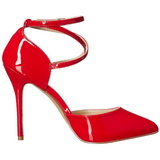 Red Varnish 13 cm AMUSE-25 High Heeled Evening Pumps Shoes
