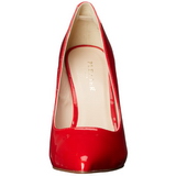 Red Varnished 13 cm AMUSE-20 pointed toe stiletto pumps