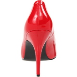 Red Varnished 13 cm SEDUCE-420 pointed toe pumps high heels