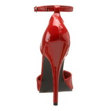 Red Varnished 15 cm DOMINA-402 Pumps with low heels