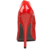 Red Varnished 15 cm DOMINA-420 pointed toe high heel stilettos