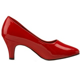 Red Varnished 8 cm DIVINE-420W Pumps with low heels