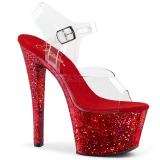 Red glitter 18 cm Pleaser SKY-308LG Pole dancing high heels shoes