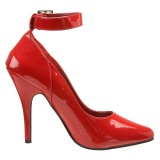 Red pumps 13 cm SEDUCE-431 ankle strap high heels pumps