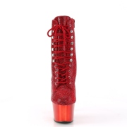 Red rhinestones 18 cm ADORE-1020CHRS pleaser high heels ankle boots