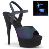 Reflective high heels 15 cm DELIGHT-609REFL platform high heels