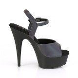 Reflektierende high heels 15 cm DELIGHT-609REFL plateau high heels