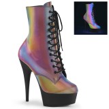 Regenbogen 15 cm DELIGHT-1020REFL pole dance stiefeletten