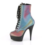 Regenbogen 15 cm DELIGHT-1020REFL pole dance stiefeletten