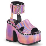 Rosa 13 cm Demonia CAMEL-102 lolita plateau sandaletten