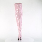 Rosa 13 cm SEDUCE-3000WC breite waden overknee stiefel mit stretch weitschaft