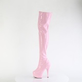 Rosa 15 cm DELIGHT-3000HWR Hologramm poledance overkneestiefel