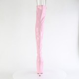 Rosa 18 cm ADORE-3011HWR Hologramm overkneestiefel peeptoe
