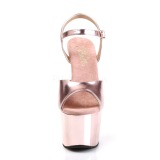 Rosa 18 cm ADORE-709 Chrome Plateau High Heel