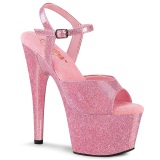 Rosa 18 cm ADORE-709GP glitter plateau high heels
