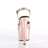 Rosa 18 cm ADORE-709HGCH Hologramm plateau high heels