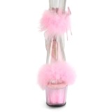 Rosa 18 cm ADORE-724F exotic pole sandaletten mit federn