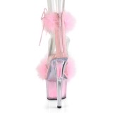 Rosa 18 cm ADORE-724F exotic pole sandaletten mit federn