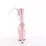 Rosa 18 cm ADORE-724RS pleaser high heels mit strass knöchelmanschette