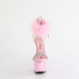 Rosa 18 cm ADORE-727F exotic pole sandaletten mit federn