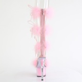 Rosa 18 cm ADORE-727F exotic pole sandaletten mit federn