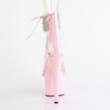 Rosa 18 cm ADORE-727RS pleaser high heels mit strass knöchelmanschette