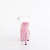 Rosa 18 cm BEJEWELED-708RRS pole dance high heels schuhe strass plateau