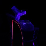 Rosa 18 cm SKY-308TT Neon plateau high heels
