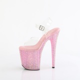 Rosa 20 cm 808RRS pole dance high heels schuhe strass plateau