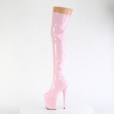 Rosa 20 cm FLAMINGO-3000 overknee stiefel mit plateausohle