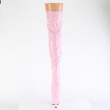 Rosa 20 cm FLAMINGO-3000HWR Hologramm poledance overkneestiefel