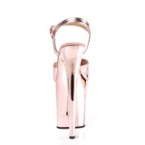 Rosa 20 cm Pleaser FLAMINGO-809 Chrome Plateau High Heels