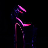 Rosa 20 cm XTREME-875TT Neon plateau high heels