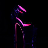Rosa 20 cm XTREME-875TT Neon plateau high heels