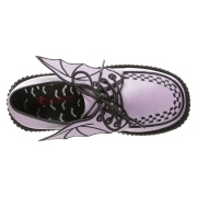 Rosa 7,5 cm CREEPER-205 damen creepers - plateauschuhe mit fledermausflgel
