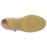 Rosa 7,5 cm retro vintage FLAPPER-11 Pinup pumps mit niedrigem absatz
