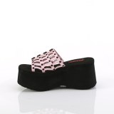 Rosa 9 cm DemoniaCult FUNN-13 emo gothic plattform mules