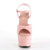 Rosa Kunstleder 18 cm ADORE-709FS Sandaletten mit high heels