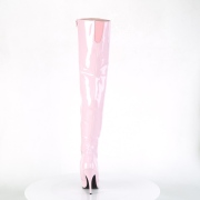 Rosa Lack 13 cm SEDUCE-3010 Overknee Stiefel für Männer