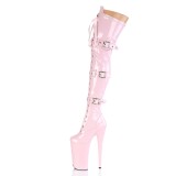 Rosa Lackleder 25,5 cm BEYOND-3028 overknee high heels - extreme overknee stiefel