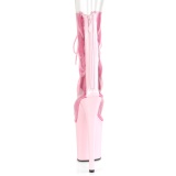 Rosa Transparent 20 cm FLAMINGO-800-34 pole dance stiefeletten