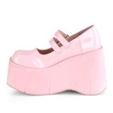 Rosa Vegan 11,5 cm DEMONIA KERA-08 mary jane plateau pumps
