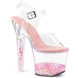 Rosa glitter 18 cm LOVESICK-708GH pole dance high heels schuhe