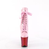 Rosa glitter 20 cm FLAMINGO-1020HG exotic pole dance stiefeletten