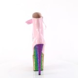 Rosa glitter 20 cm FLAMINGO-1020HG exotic pole dance stiefeletten